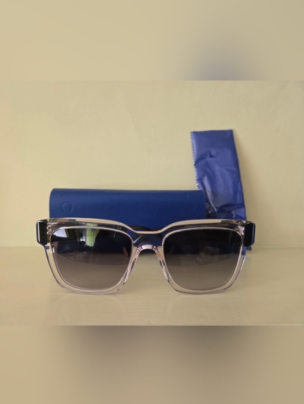 FACE A FACE Verso 2 2063 Pink Crystal Womens Rectangle Sunglasses 55-19-141